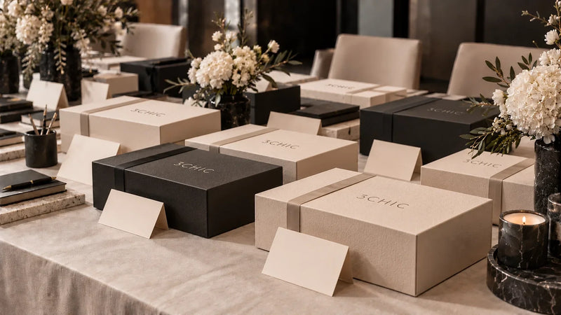 Premium corporate gifts arranged for a business conference