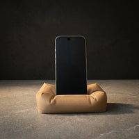 3CHIC The Lounge phone stand in Wood plant-based PLA, made in Dubai