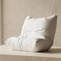 3CHIC The Pillow phone stand in White plant-based PLA on a desk