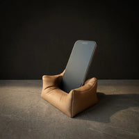 3CHIC The Couch phone stand in Wood plant-based PLA, Phone fit, made in Dubai
