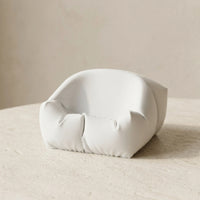 3CHIC The Pod earbuds stand in White plant-based PLA, Small Size, made in Dubai