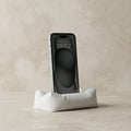 3CHIC The Lounge phone stand in White plant-based PLA, made in Dubai