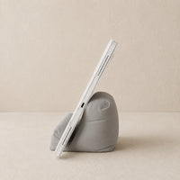 3CHIC The Sofa tablet stand in Grey plant-based PLA, Tablet size, side view