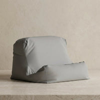 3CHIC The Sofa tablet stand in Grey plant-based PLA, Tablet size, holding a tablet