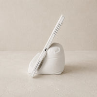 3CHIC The Sofa tablet stand in White plant-based PLA, Tablet size, side view