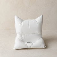 3CHIC The Pillow phone stand in White plant-based PLA, Charge type, side view