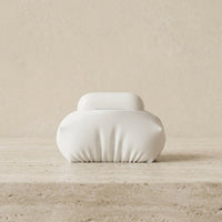3CHIC The Pod earbuds stand in White plant-based PLA, Large Size, made in Dubai