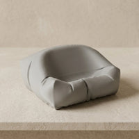 3CHIC The Pod earbuds stand in Grey plant-based PLA on a desk - Large Size