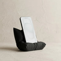 3CHIC The Pillow phone stand in Black plant-based PLA, made in Dubai