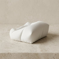 3CHIC The Pod earbuds stand in White plant-based PLA, Large size