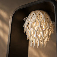 3CHIC The Frame lamp, black frame with a white lattice, USB powered LED, made in Dubai