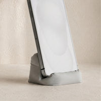 3CHIC The Sofa phone stand in Grey plant-based PLA, Phone size, side view